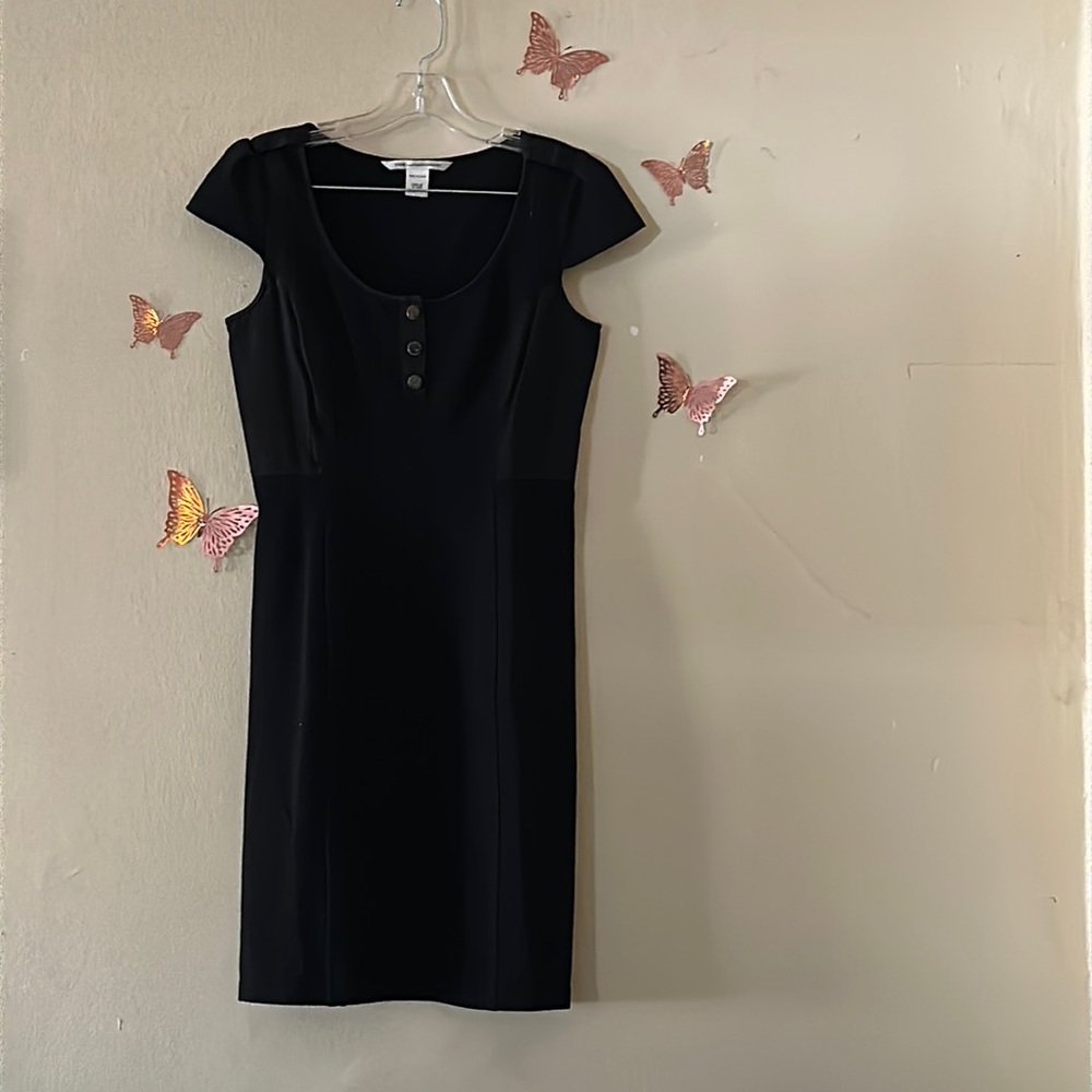 DIANEVON FURSTENBERG - Black Short-Sleeve Dress